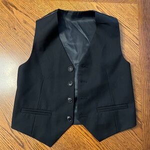 Boy toddler Black Button-Up Vest